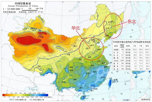 渤海东北降水量多吗,东北地区的降水为什么比华北地区多